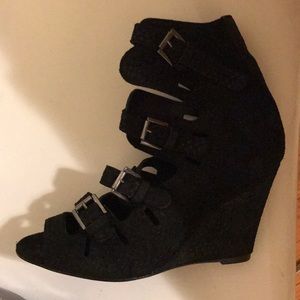 Surface To Air Black Sandal With Buckles US 8